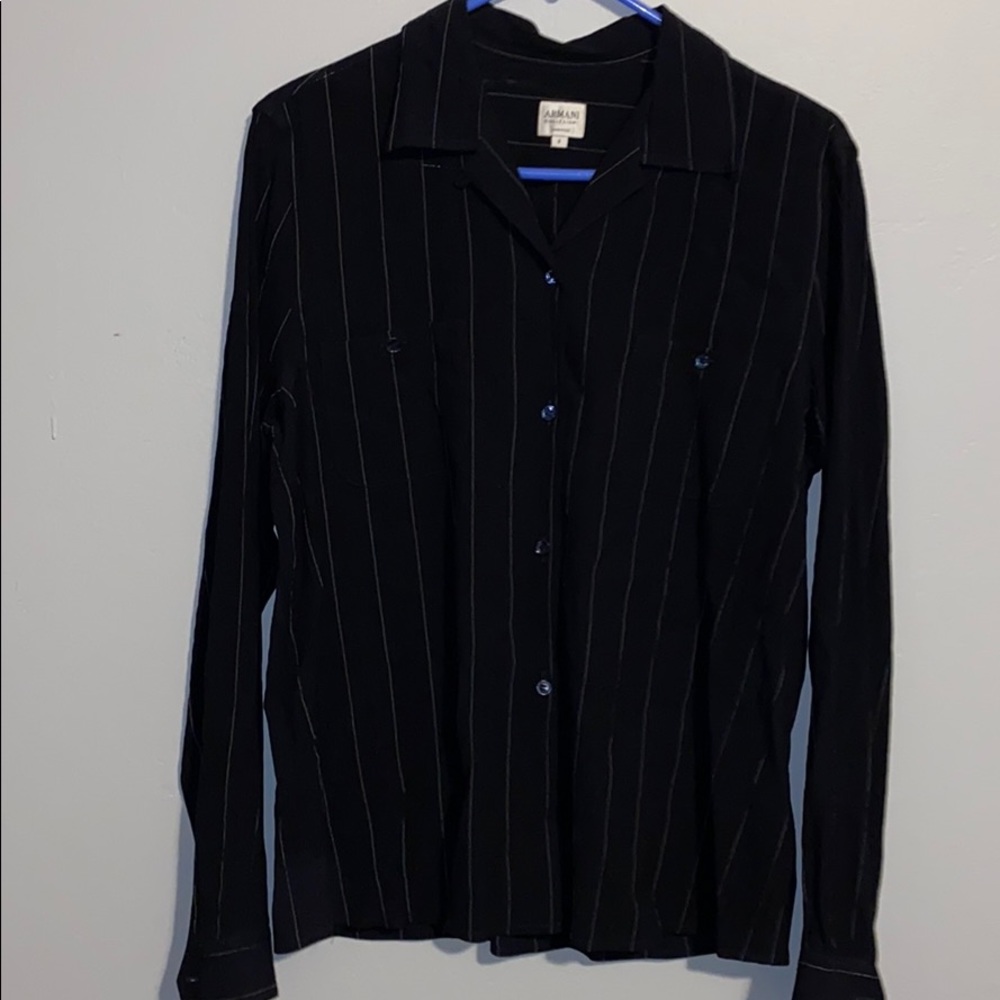 Armani Collection Pinstripe Button Down